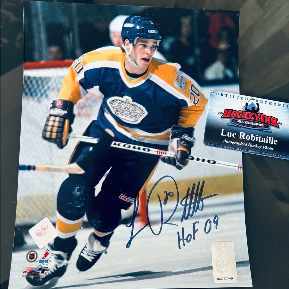 Luc Robitaille Autographed Photo NHL